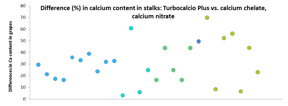 محتوى الكالسيوم في العنب